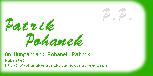 patrik pohanek business card